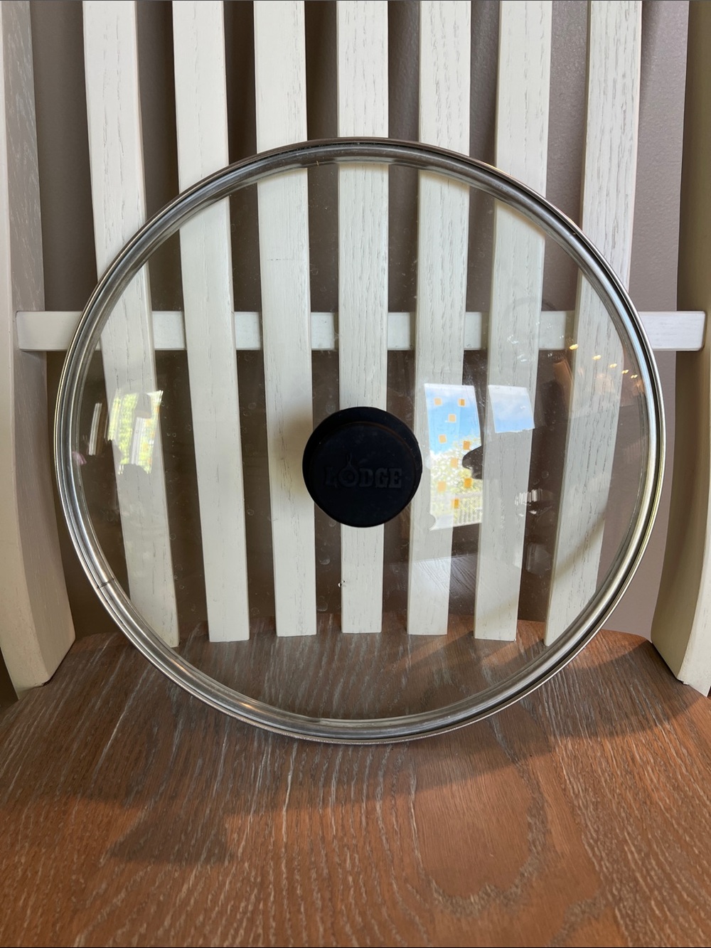 Lodge Glass 12” Lid with Rubber Knob